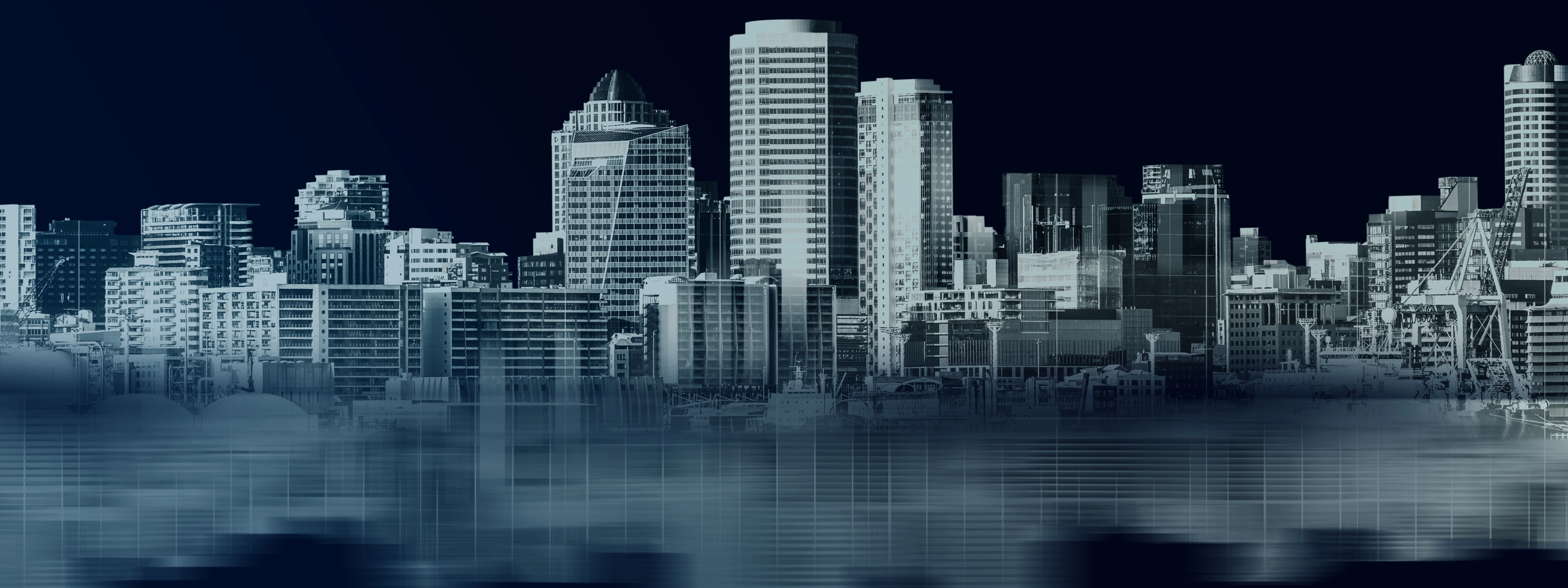 Abstract city building skyline metropolitan area in contemporary color style and futuristic effects. Real estate and property development. Innovative architecture and engineering concept.